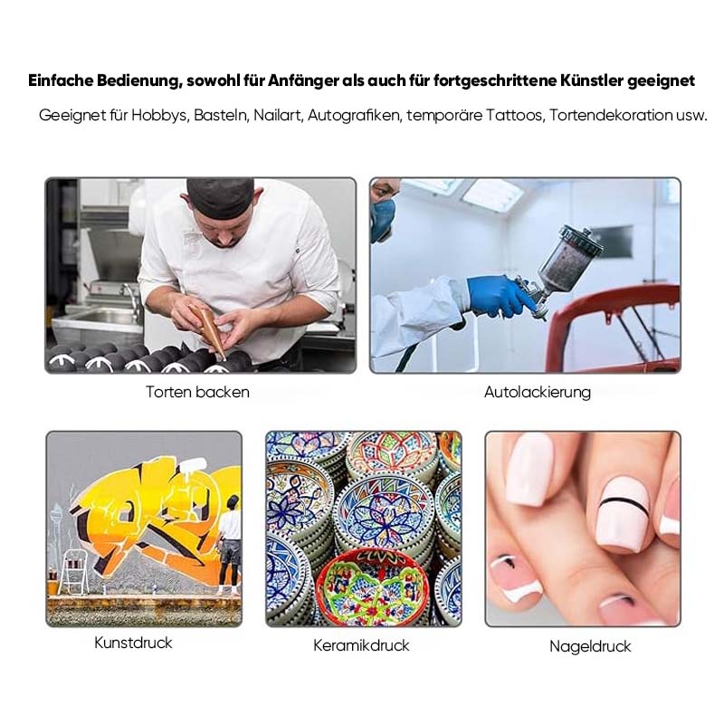 Pneumatisk akrylmaling sprøyteanordning for kunstnere | Skanto