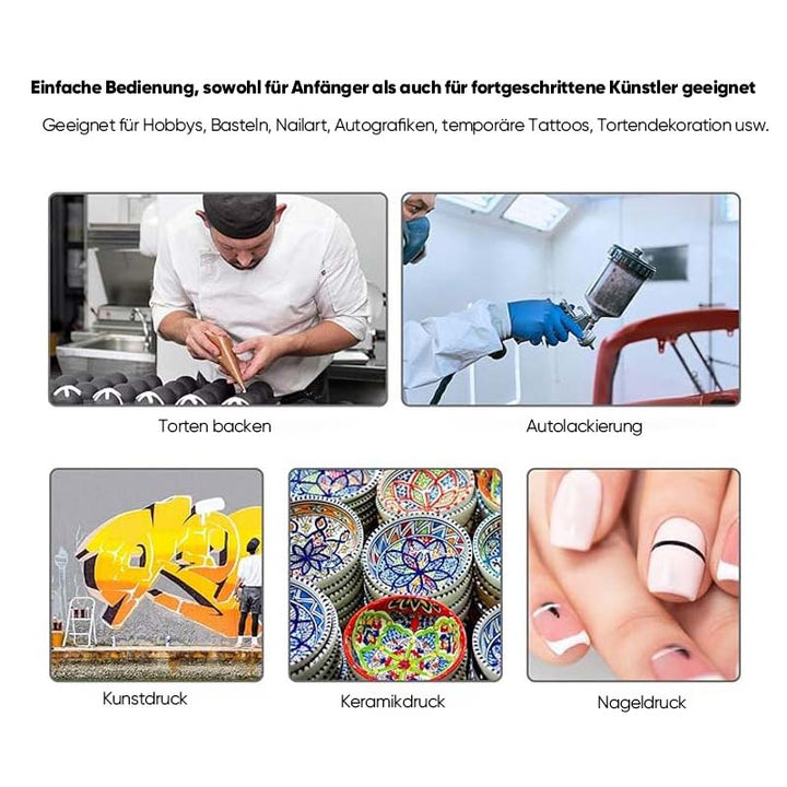 Pneumatisk akrylmaling sprøyteanordning for kunstnere | Skanto