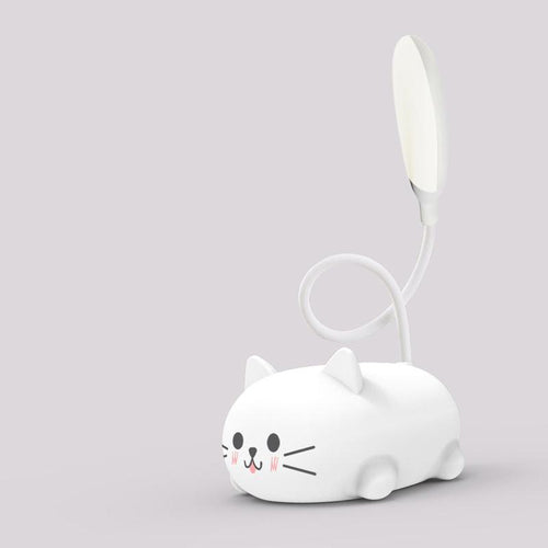 Skanto | Mini Tegneserie Katt LED Øyevern Leselampe USB Oppladbar Skrivebordlampe