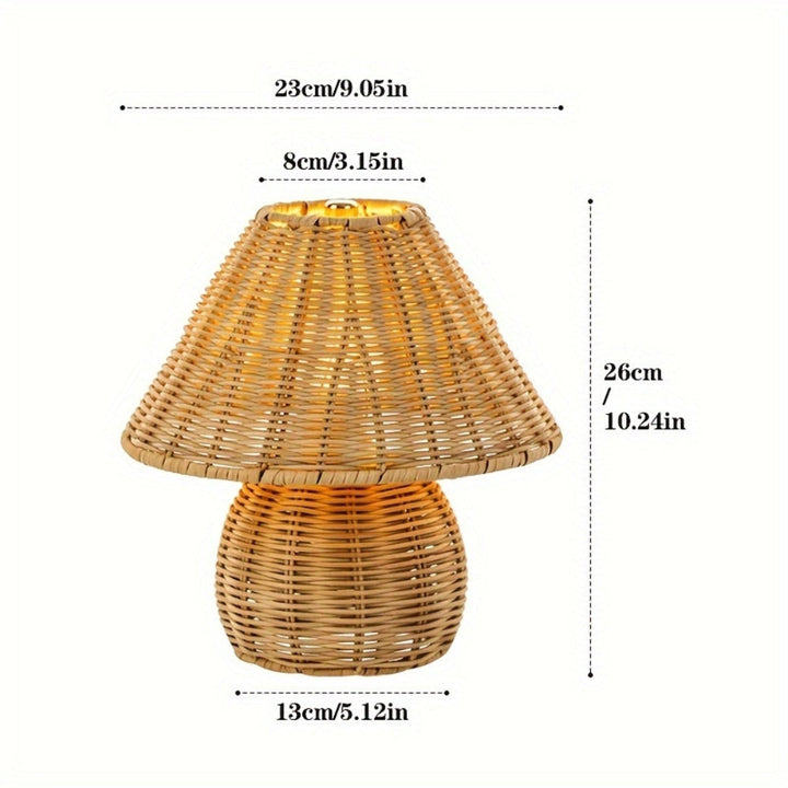 Skanto | Noya Rattan Bordlampe Hjem Dekor