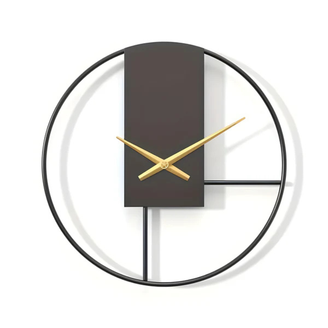 Skanto | Elegant Minimalist Veggklokke Aurum med Stille Mekanisme