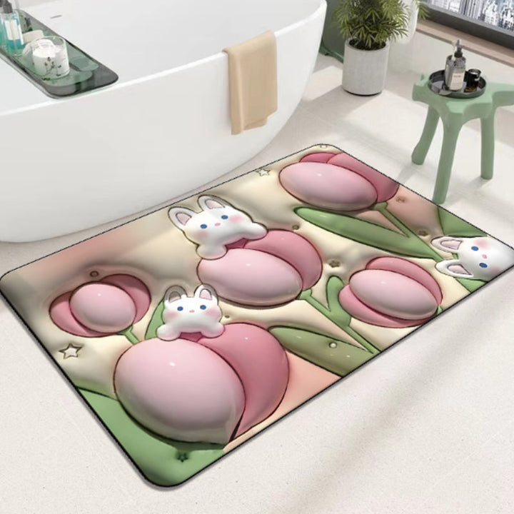 Skanto | 3D blomst myk diatom mudder absorberende gulvmatte