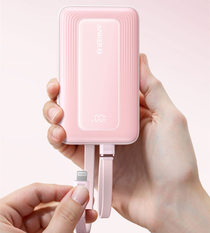 Skanto | 2024 Ny Hurtigladende Power Bank, 20.000mAh Høy Kapasitet med Innebygd Kabel