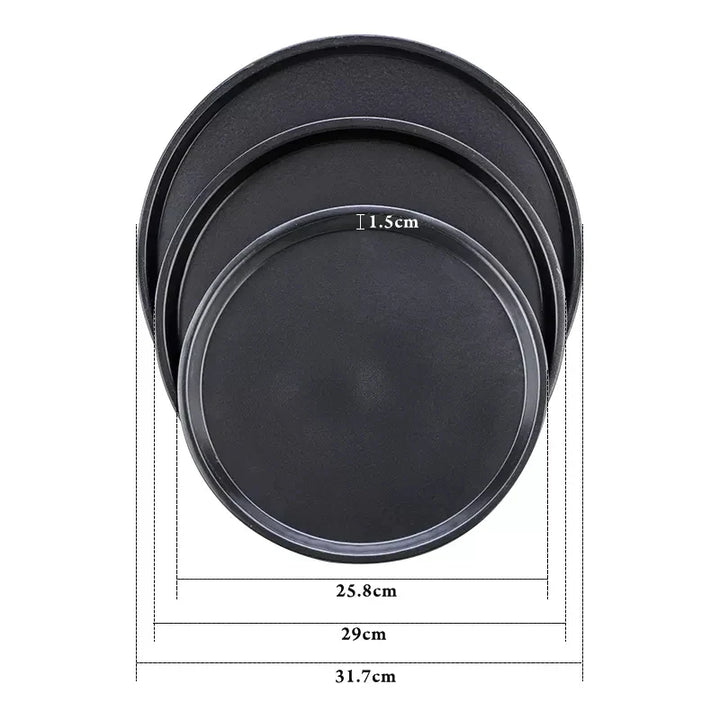 Sett av 3 Pizzapanner Non-Stick Skanto