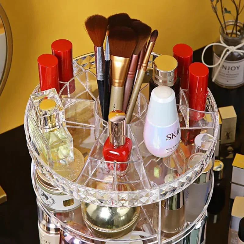 Diamond Pattern Rotation Cosmetic Box Skanto