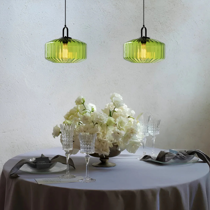 Skanto | Retro Farget Glass Pendellampe