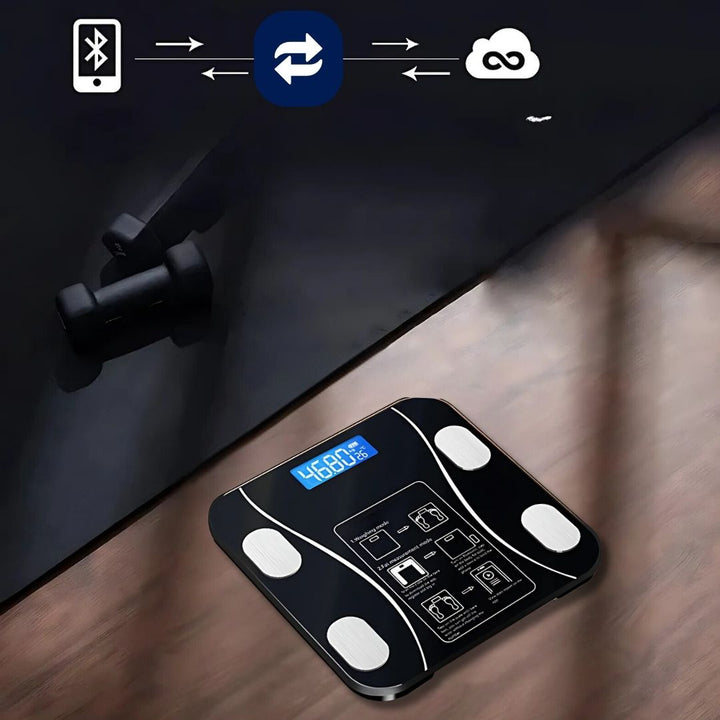 BodyMetrics Smart Body Composition Scale | BMI Fat Scale - Måler Vekt - Beregner Kroppsfett - Spor Fitness Skanto