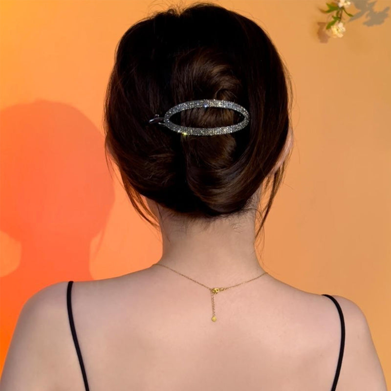 Glitrende Buet Minimalistisk Hårspenne | Skanto