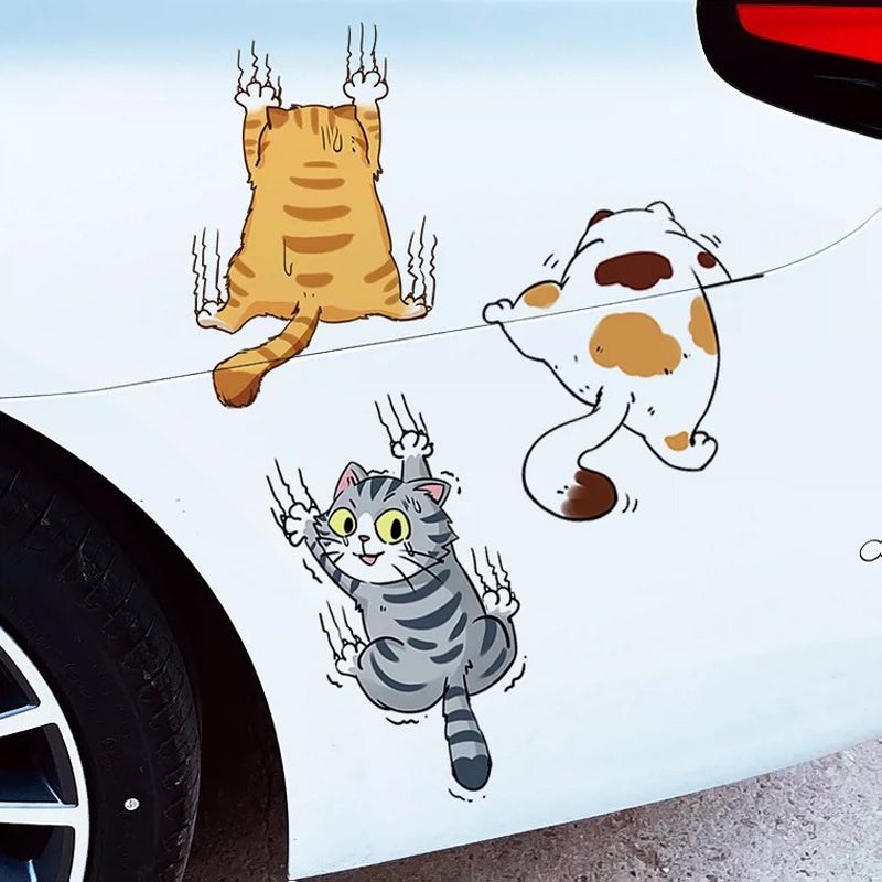 Skanto | Søtt katt tegneserie bil klistremerke