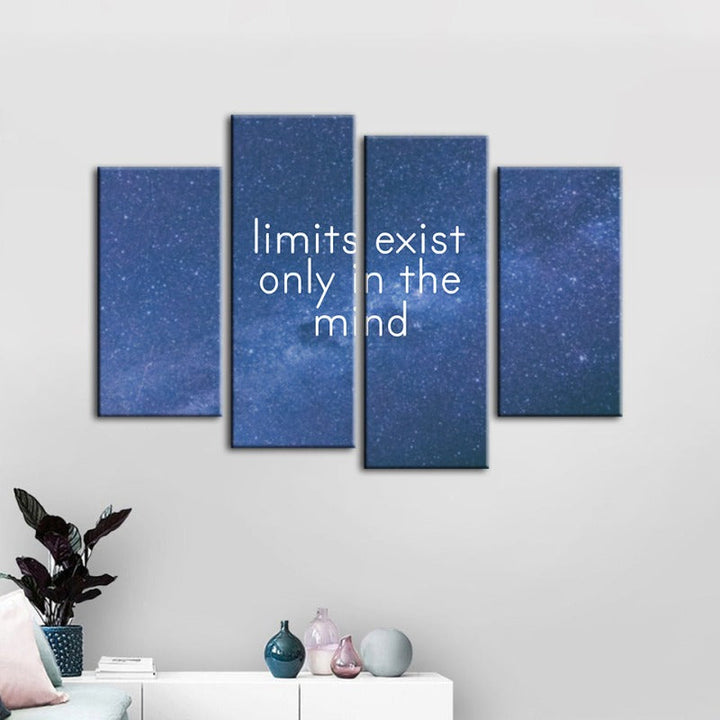 4-delt Galaxy Motivasjon - Lerret Veggkunst Maleri | Skanto