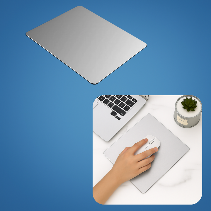 Precision Glide – Rigid Aluminium – Non-Slip Stability – Durable Easy-Clean Surface – Work & Gaming Use Skanto