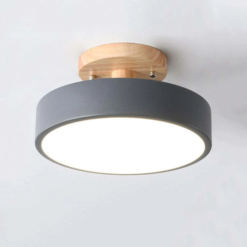 Stilig LED taklampe laget av tre og akryl for soverom, spisestue og stue