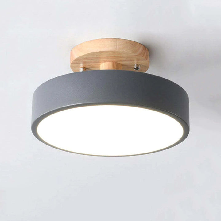 Stilig LED taklampe laget av tre og akryl for soverom, spisestue og stue