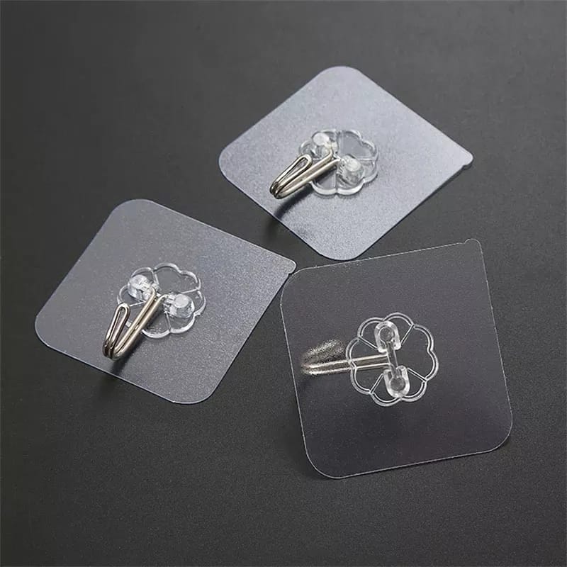 10 PCS Gjennomsiktig Vegghooker Skanto