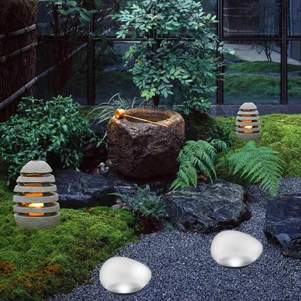 Skanto | Solar Pebble ABS Sandblasted LED Utendørs Landskapsglass Lys