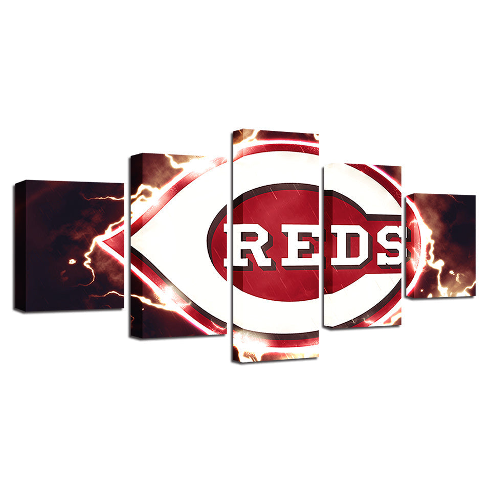 Cincinnati Reds 5 deler lerret veggkunst maleri | Skanto