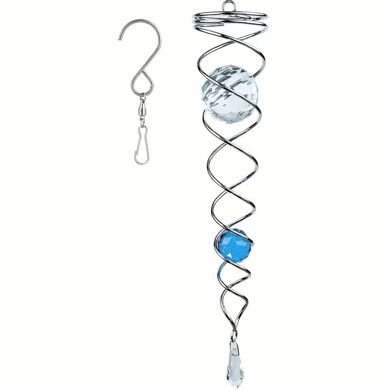 Vindklokker Dekor Krystall Sentralkule Spiral Hale Vindspinner Stabiliser | Skanto