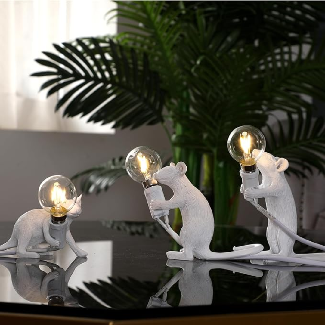 Skanto | Moderne Mus LED Bordlampe