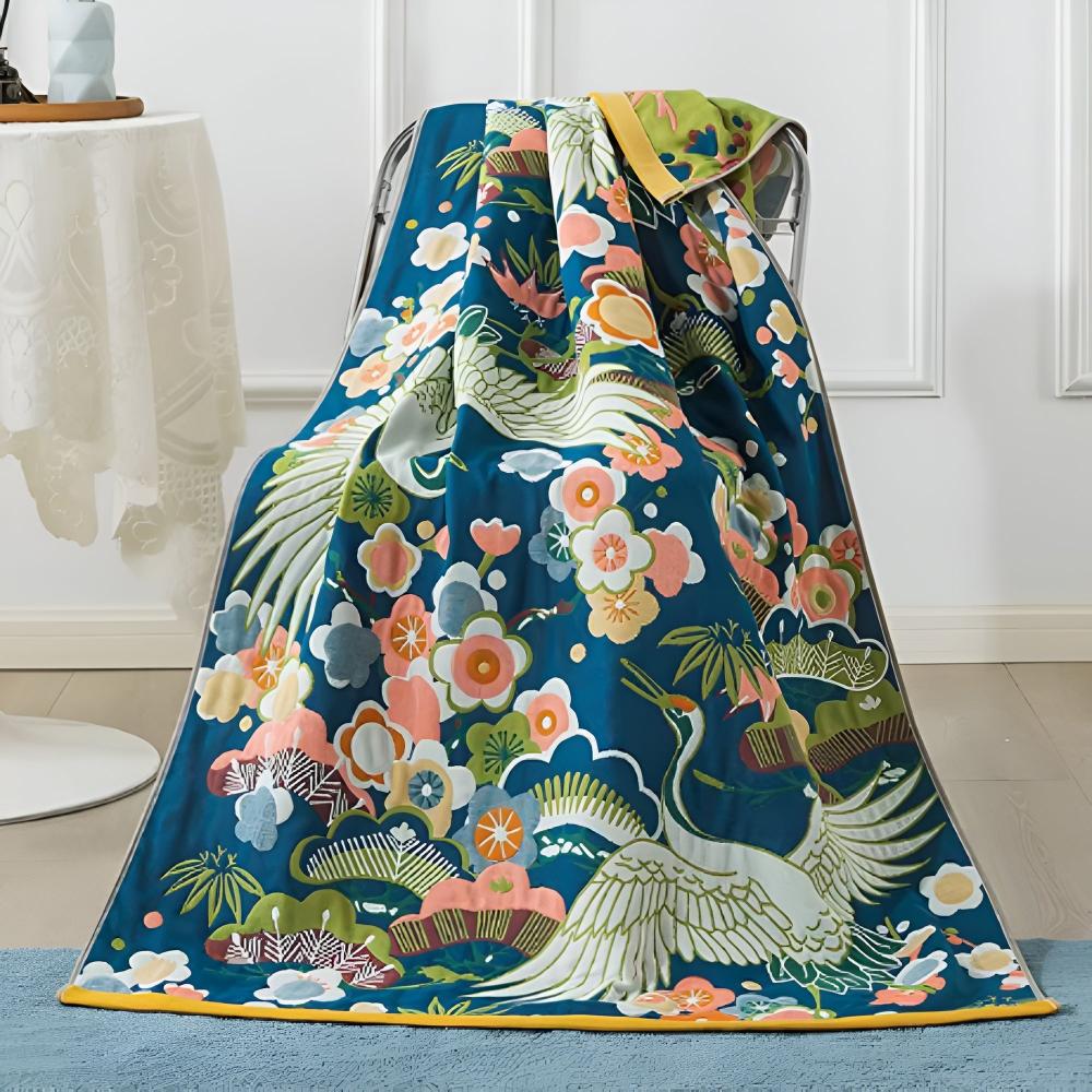 Skanto | Lush Flower Cranes Håndkle