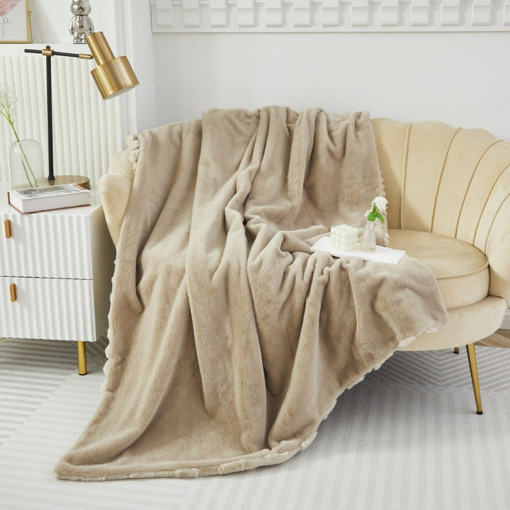 Skanto | Plush myk falsk kanin teppe