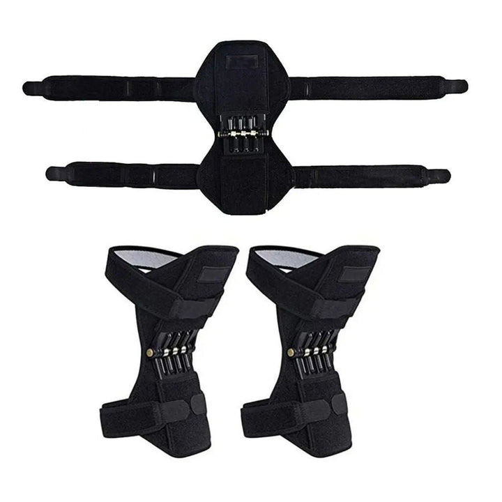 KneeGuard Pro | Sett av 2 hengslet kneleddsstabilisatorer for smertelindring | Justerbar støtte for kneskader - leddgikt - postoperativ rehabilitering Skanto