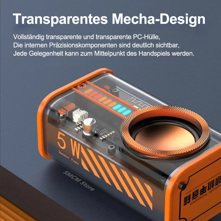 Transparent trådløs Mecha Bluetooth-høyttaler | Skanto