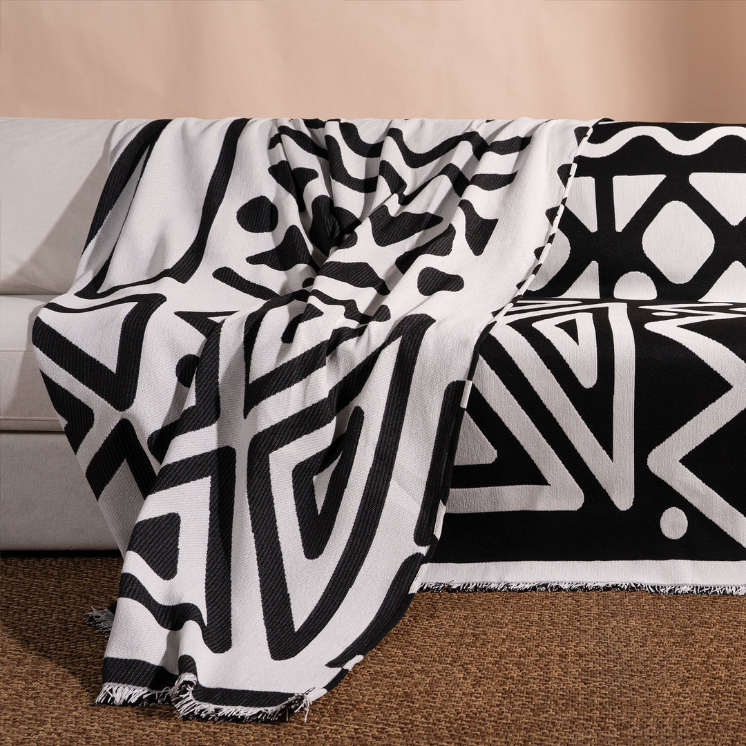 Geometrisk Boho Stil Sofa Trekk - Moderne, Stilig & Holdbar Sofa Beskyttelse | Skanto