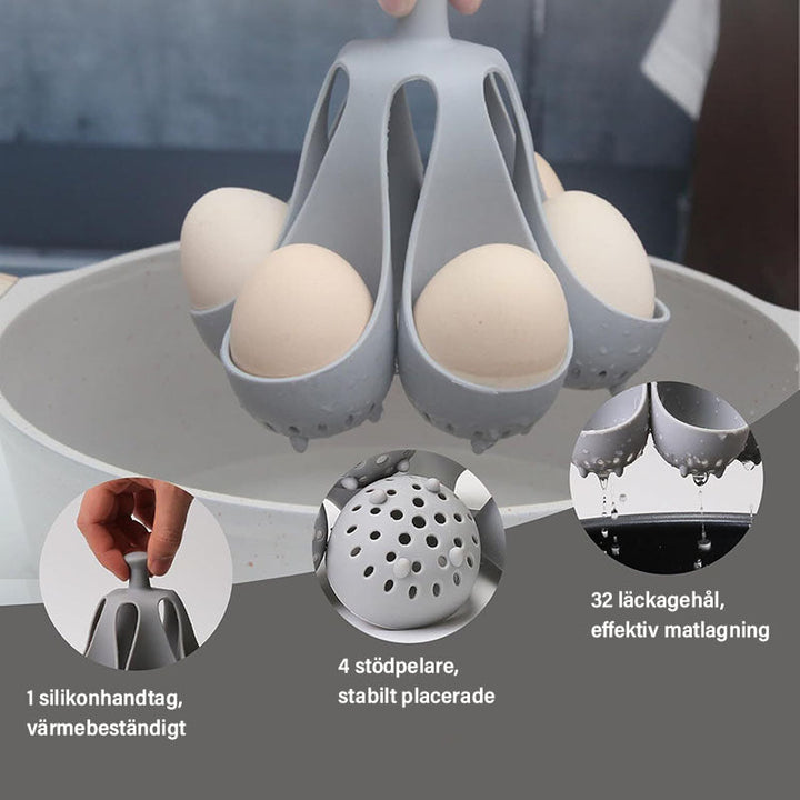 EasyPoach Silikon Egg Master — Nyt perfekt kokte egg uten stress som alle elsker | Skanto