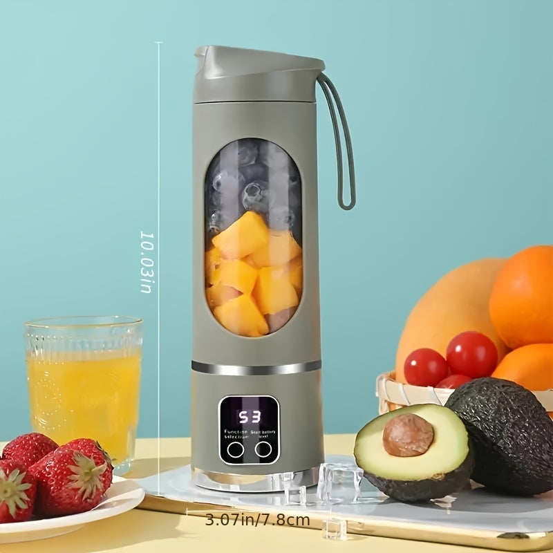 Skanto | Bærbar USB-oppladbar blender & juicer – Enkel å rengjøre, perfekt for frukt- & grønnsaksdrinker, milkshakes, 10,14 oz til 16,91 oz kapasitet