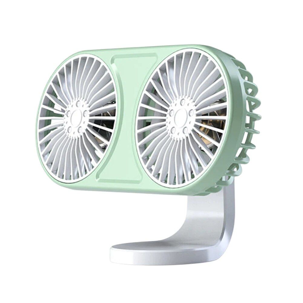 360° Roterende Dual-Head USB Bilvifte med Ambient Belysning | Skanto