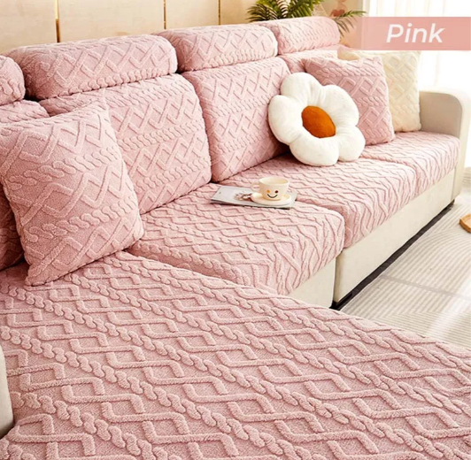 Full Wrap Soft Fleece Stretch Couch Cover for All Seasons | Skanto