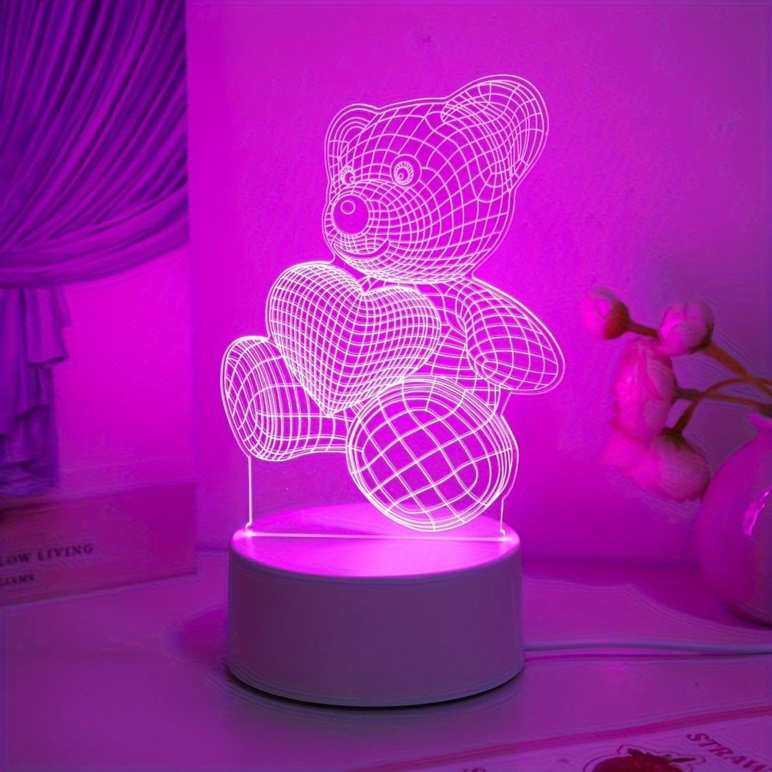 LumiBear – 3D Illusjons Nattlys Teddybjørn Skanto