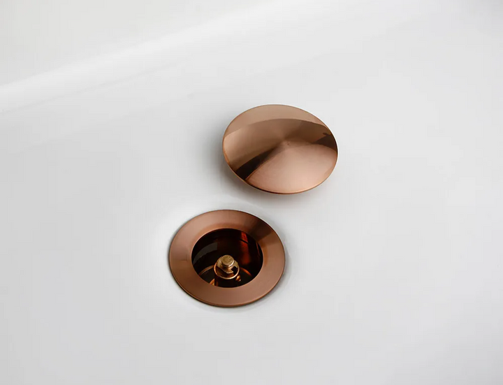 Bagnolux Rose Gold Sink Drain Valve Skanto