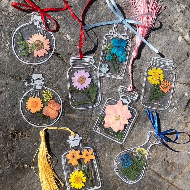 Skanto | Tørkede Blomster Bokmerker Sett