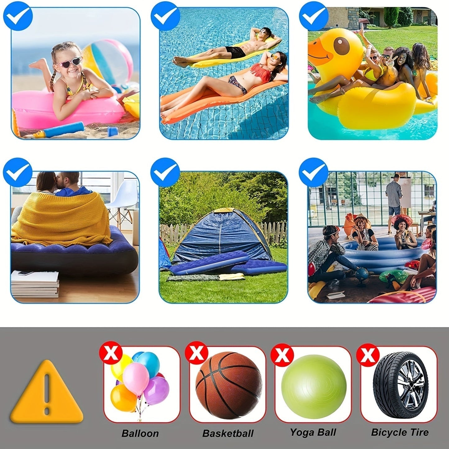 Norvo | Elektrisk Luftpumpe AirTrek Mini | USB Oppladbar & Trådløs | Kompakt & Robust | For Luftmadrasser & Utendørs