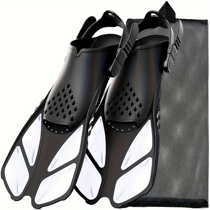 Skanto | Snorkel finner SeaVana Glide | Justerbare & Korte | Åpen Hæl | For Reise & Fritid | Unisex
