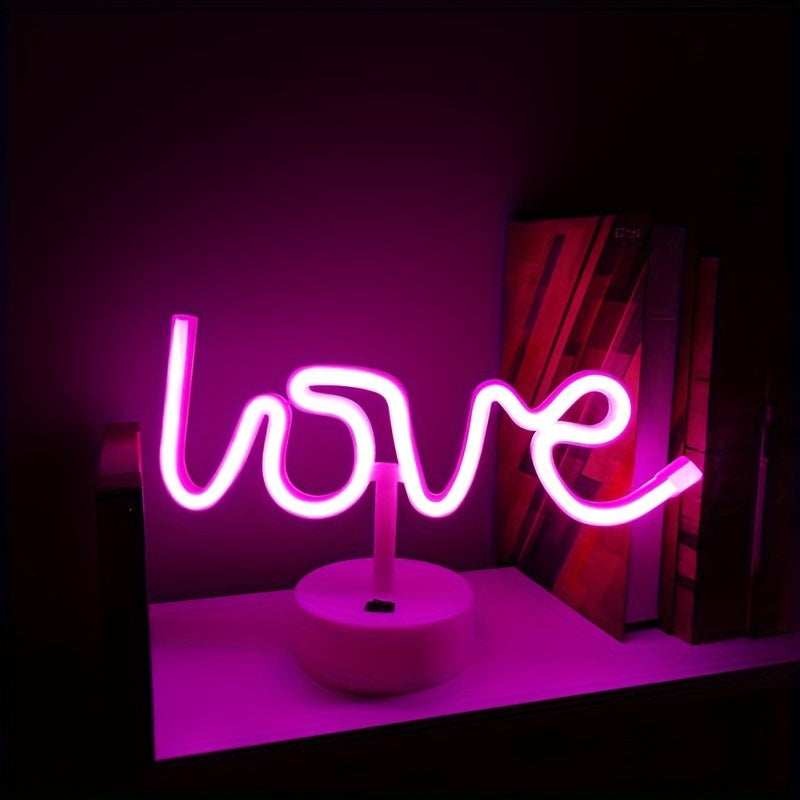 NeonLove Lampe – Belyst Neon Bordlampe for Fester Skanto