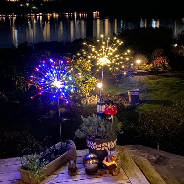4-pack Solarskudds-hagebelysning – Værbestandig LED-dekorasjonsbelysning, solvarmet for hage og terrasse