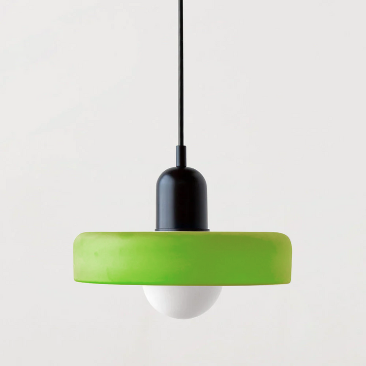 Skanto | Pendellampe laget av farget glass | Elegant hengelampe i Bauhaus-stil | Designlampe for stue og spisestue