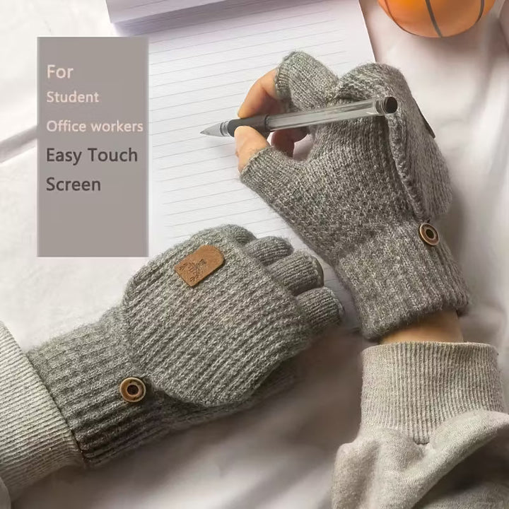 Skanto | Menns WinterPro Fingerless Hansker – Tykk, Varm og Behagelig