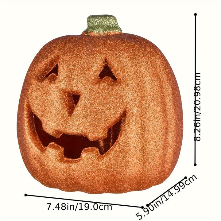 Skanto | Glødende Lysende Jack O'Lantern Halloween Dekorasjon | Batteridrevet