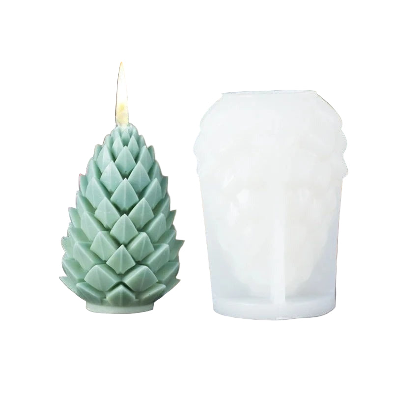 Norvo | Elegant 3D Støpeform for Stearinlys i Silikon med Dekorativt Mønster