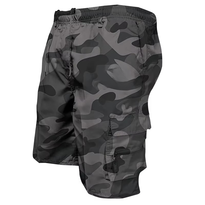 Skanto | Herre's Løse Passform Cargo Shorts med Mange Lommer - Casual Sommer Utendørs Arbeidsshortser i Stor størrelse