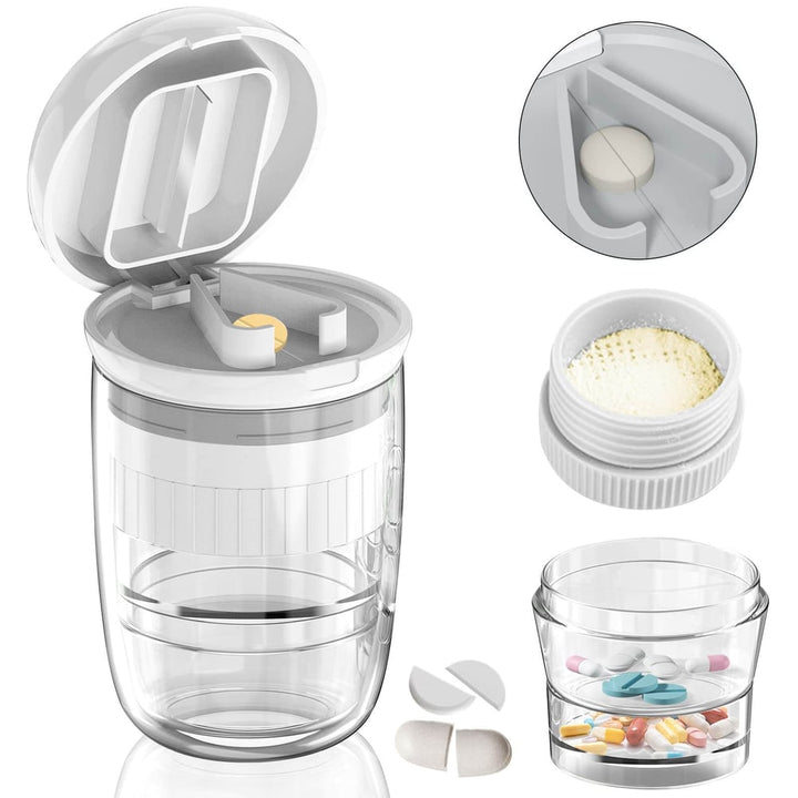 Pill cutter with dispenser | Skanto