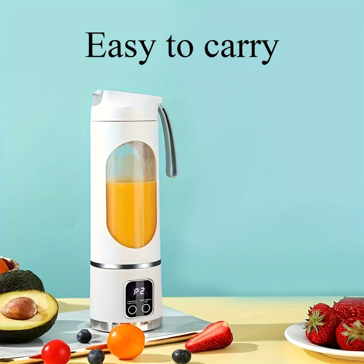 Skanto | Bærbar USB-oppladbar blender & juicer – Enkel å rengjøre, perfekt for frukt- & grønnsaksdrinker, milkshakes, 10,14 oz til 16,91 oz kapasitet
