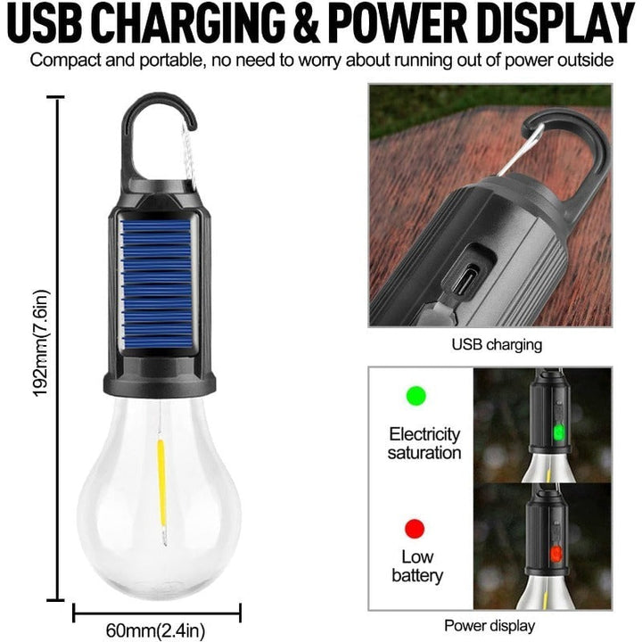 Skanto | Sol + USB LED Campinglykt
