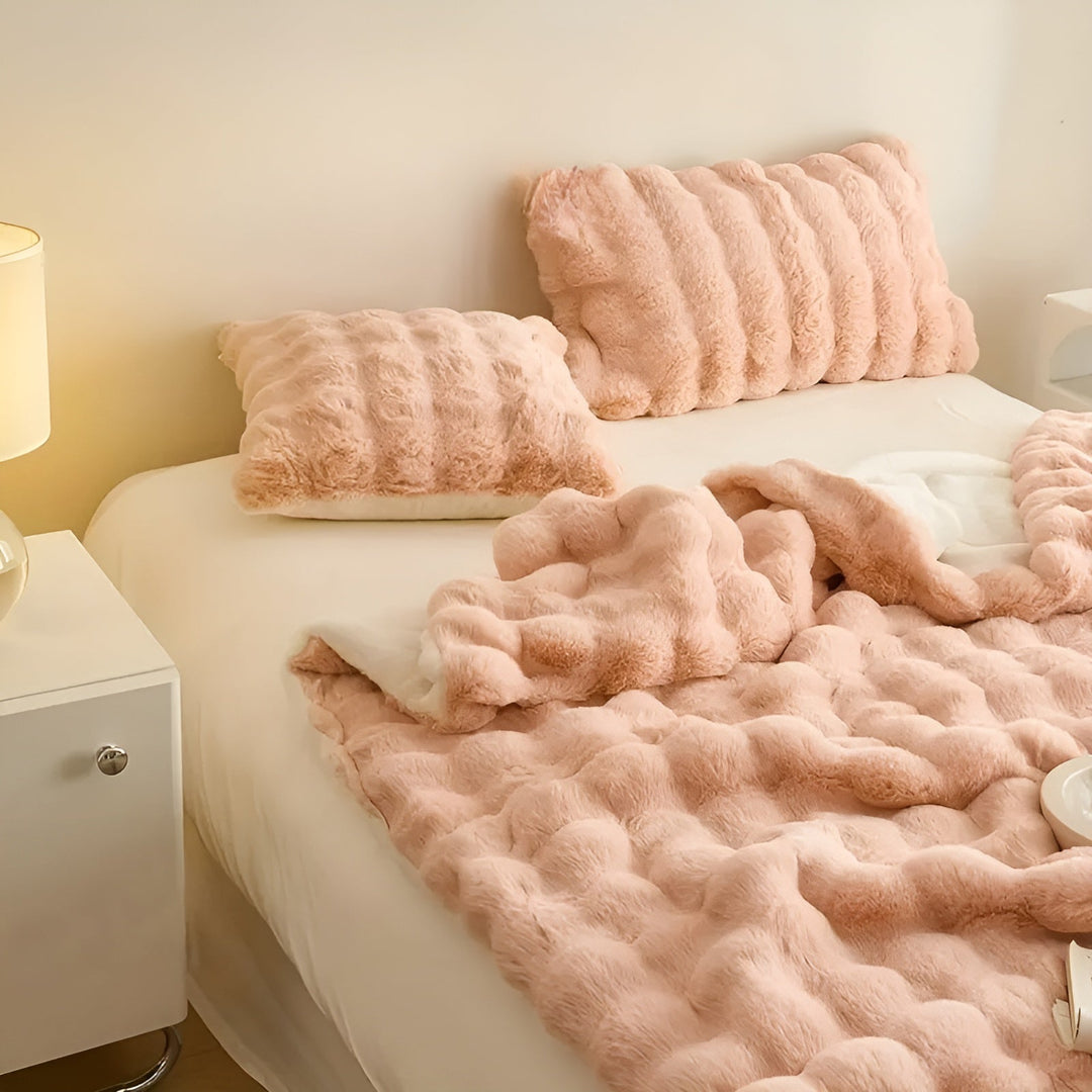 Fleece og fleece-teppe – Ekstra myk & varm | Perfekt for sofa og soverom | Skanto