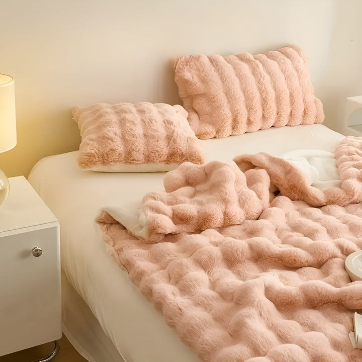 Fleece og fleece-teppe – Ekstra myk & varm | Perfekt for sofa og soverom | Skanto
