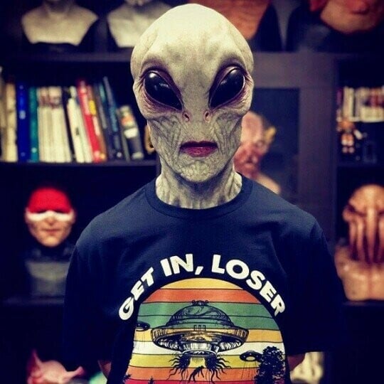 Alien-Mask | Realistiske Halloween Kostyme Tilbehør | Skanto