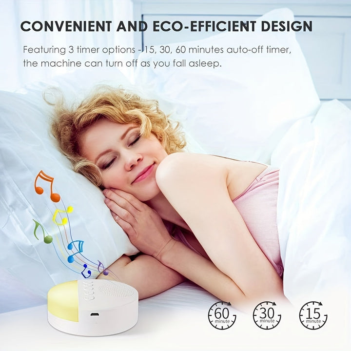 Skanto | DreamWave Hvit Lydmaskin – Beroligende Lydterapi med Timer